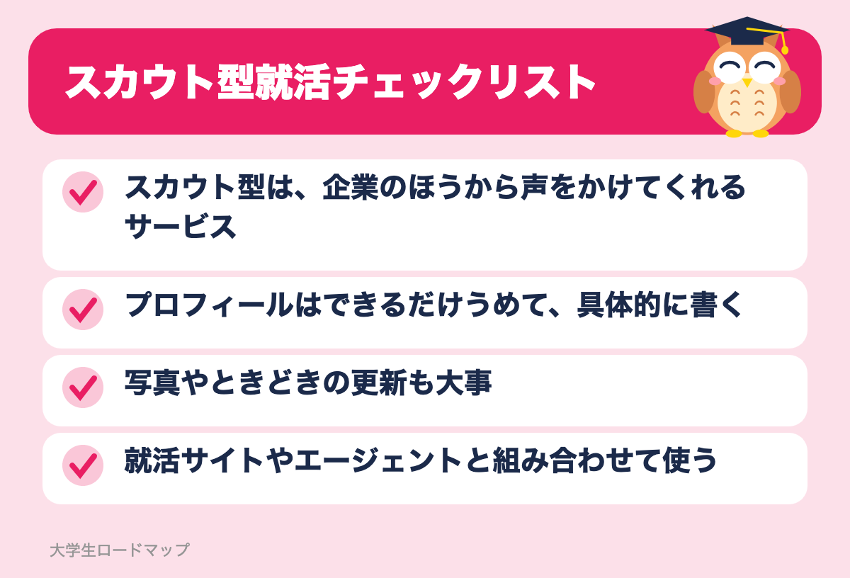 スカウト型就活チェックリスト