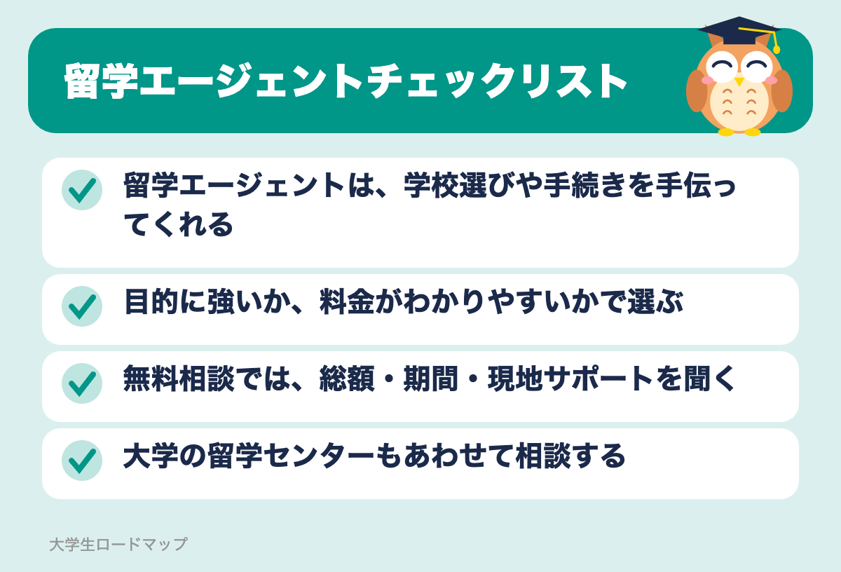留学エージェントチェックリスト
