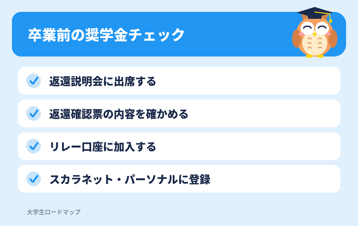 卒業前の奨学金チェック